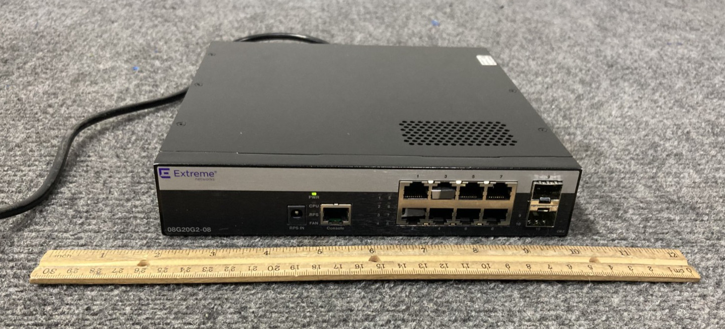 Enterasys Extreme Networks 08G20G2-08 Ethernet Layer 2 Switch w/ Power Cord