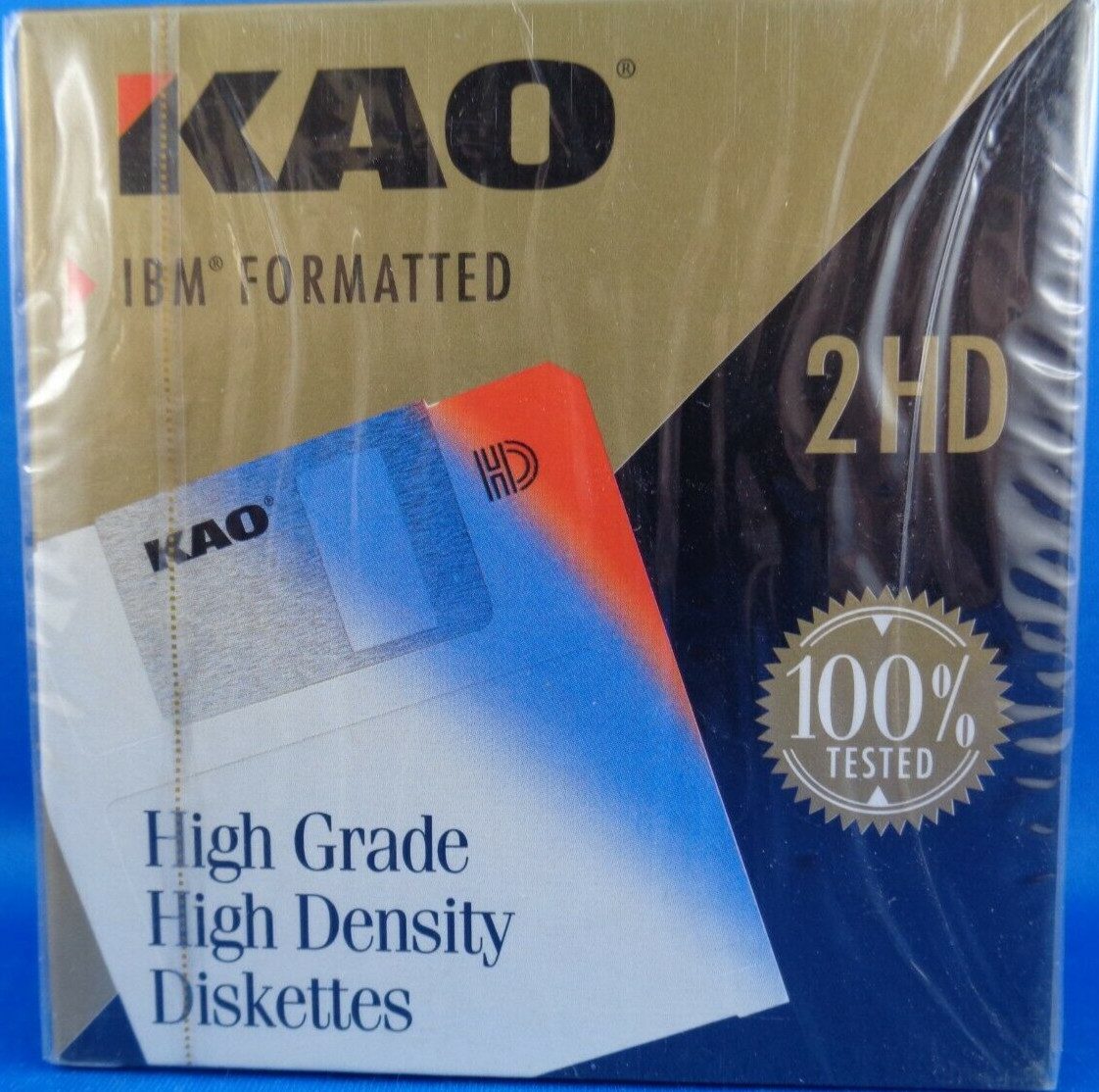 3.5" FLOPPY MF2HD KAO (IBM FORMATTED) -- 10 PACK