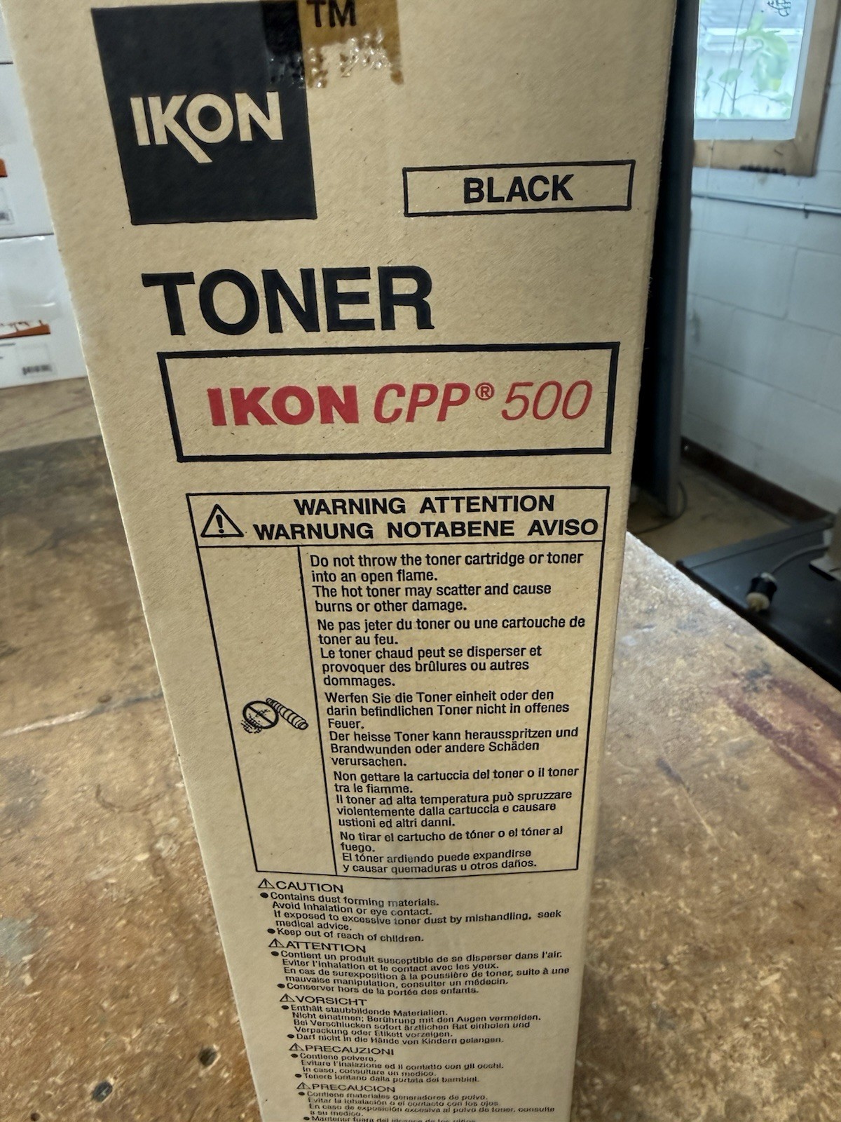 Qty: 4 Ikon Konica Minolta Ikon CPP 500 Black Toner, Unused in Original Box  NEW