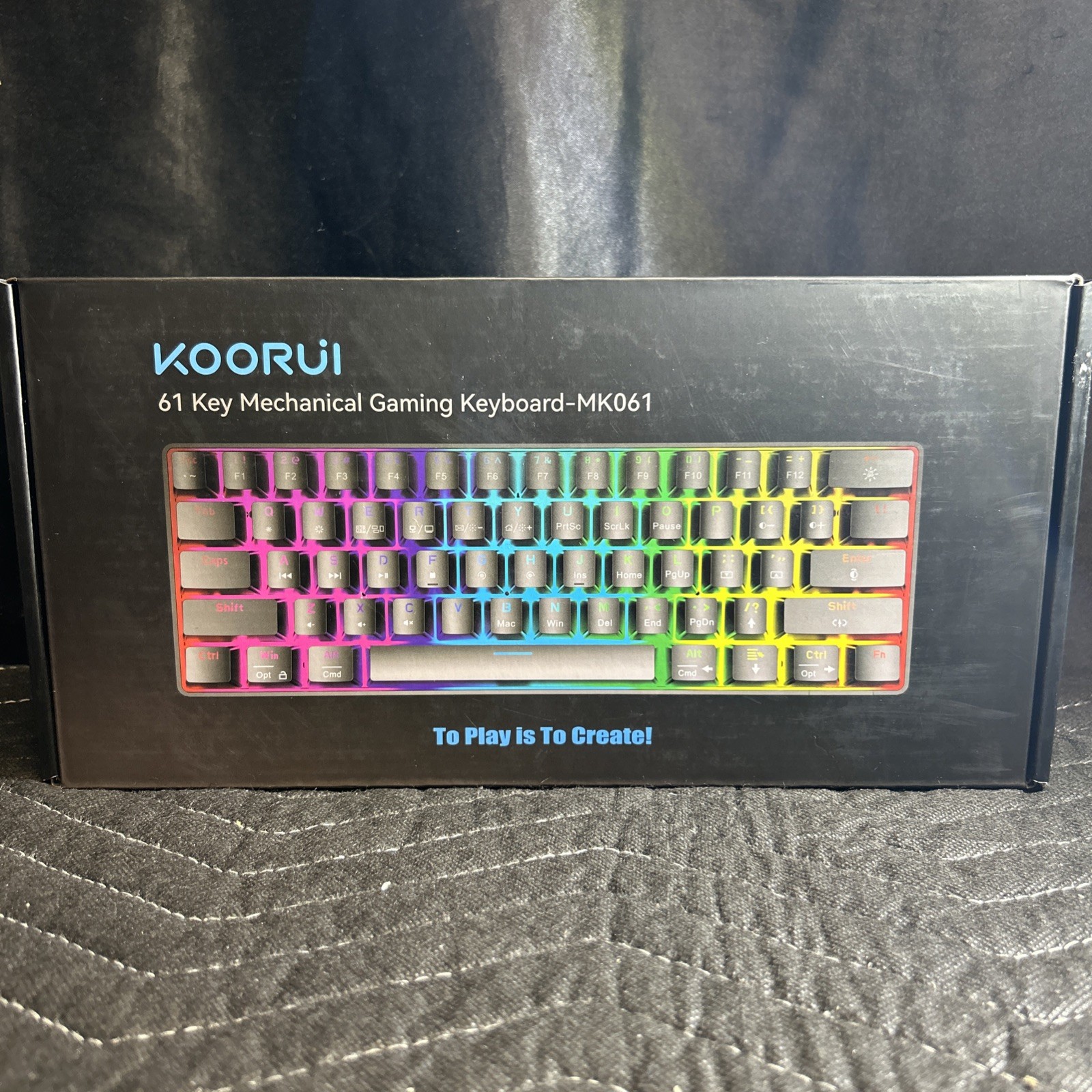 KOORUI MK061 61-Key Mechanical Gaming Keyboard RGB Red Switch USB-C US