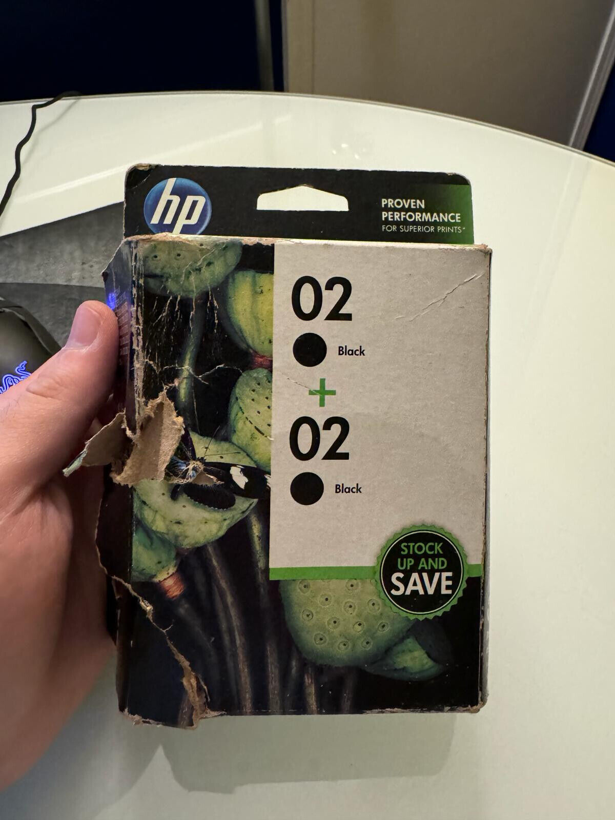 Genuine HP 02 Twin Pack Black Ink Cartridges New Expired-2