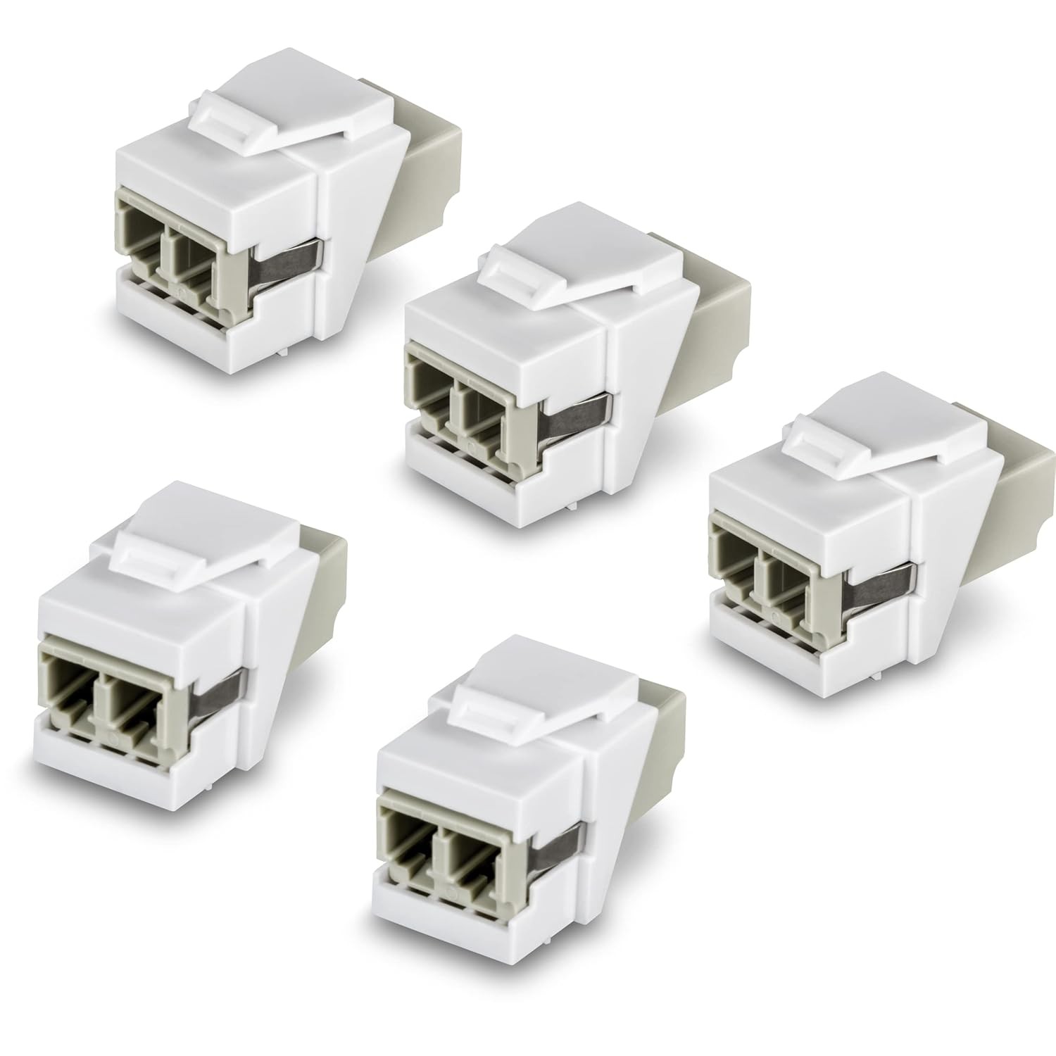 TRENDnet LC Duplex Fiber Optic Keystone Coupler Jacks 5 Pack LC Fiber Optic