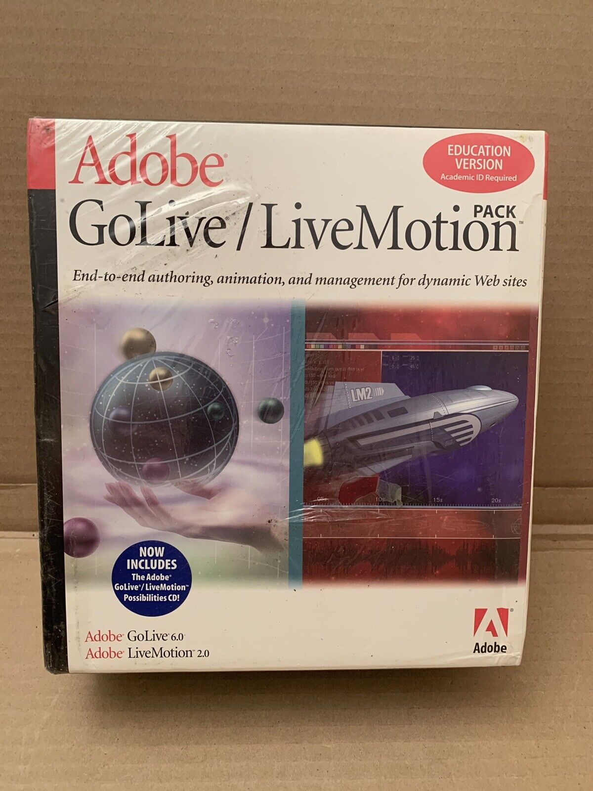 **PLEASE READ** Brand New Sealed Adobe GoLive 6.0 & Live Motion 2.0 For Mac
