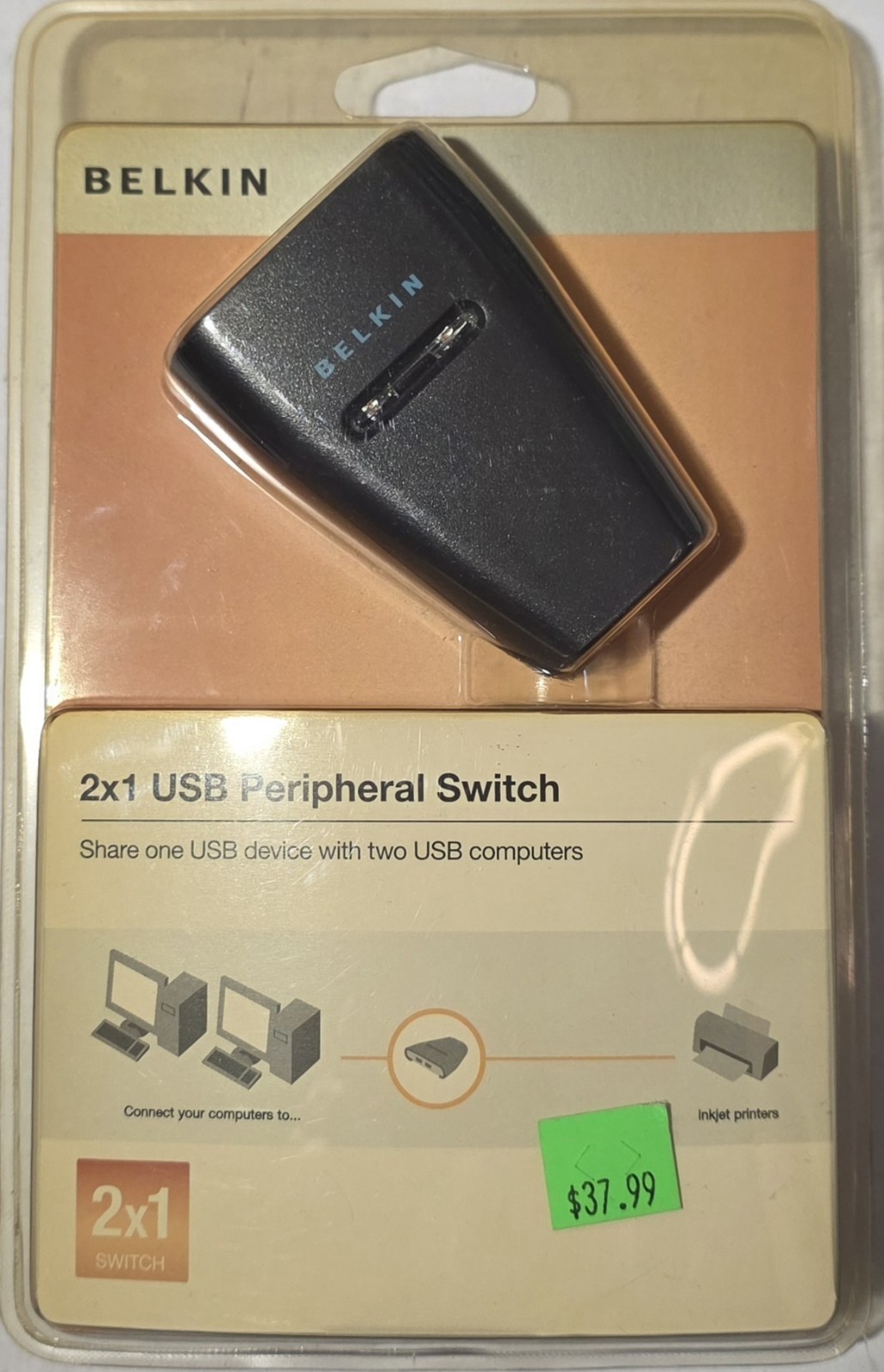 Belkin 2 x 1 USB Peripheral Switch F1U201V 2 - BRAND NEW SEALED (OLD STOCK)