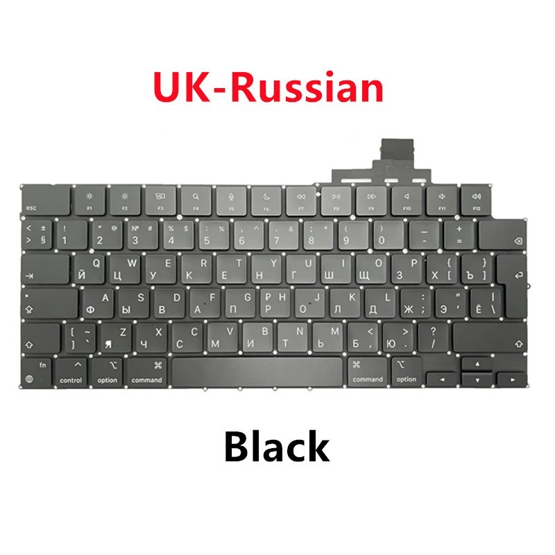 NEW Keyboard UK-Russian For MacBook Air 13" M4 A3240 2025 Year Black
