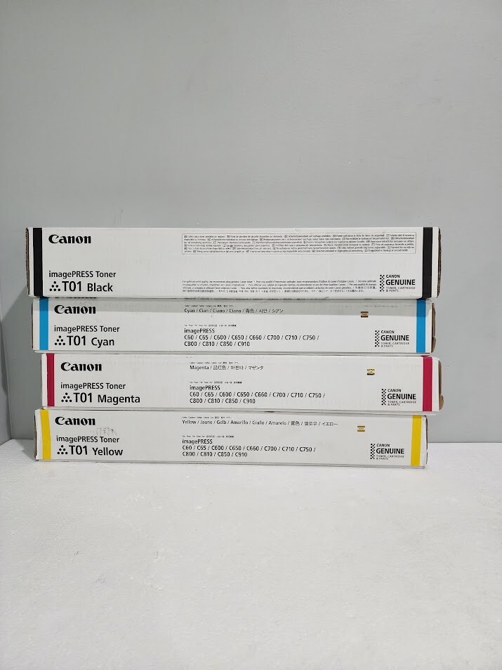 Canon T01 Toner Cartride set Yellow Magenta Cya Black, imagePRESS C60