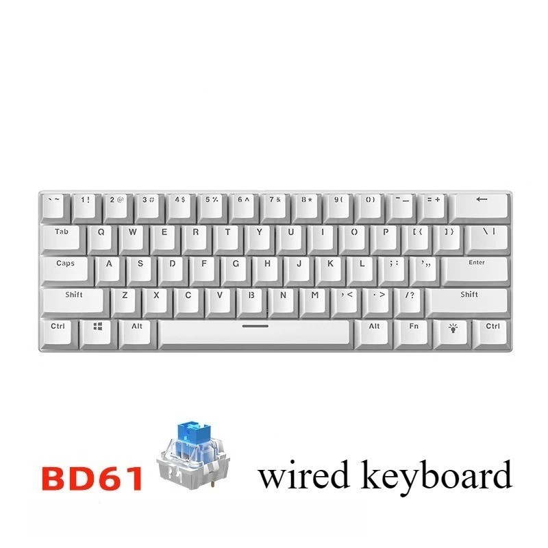 60% Mechanical Gaming Keyboard Mini Compact PC Laptop Office Gamer Keyboard