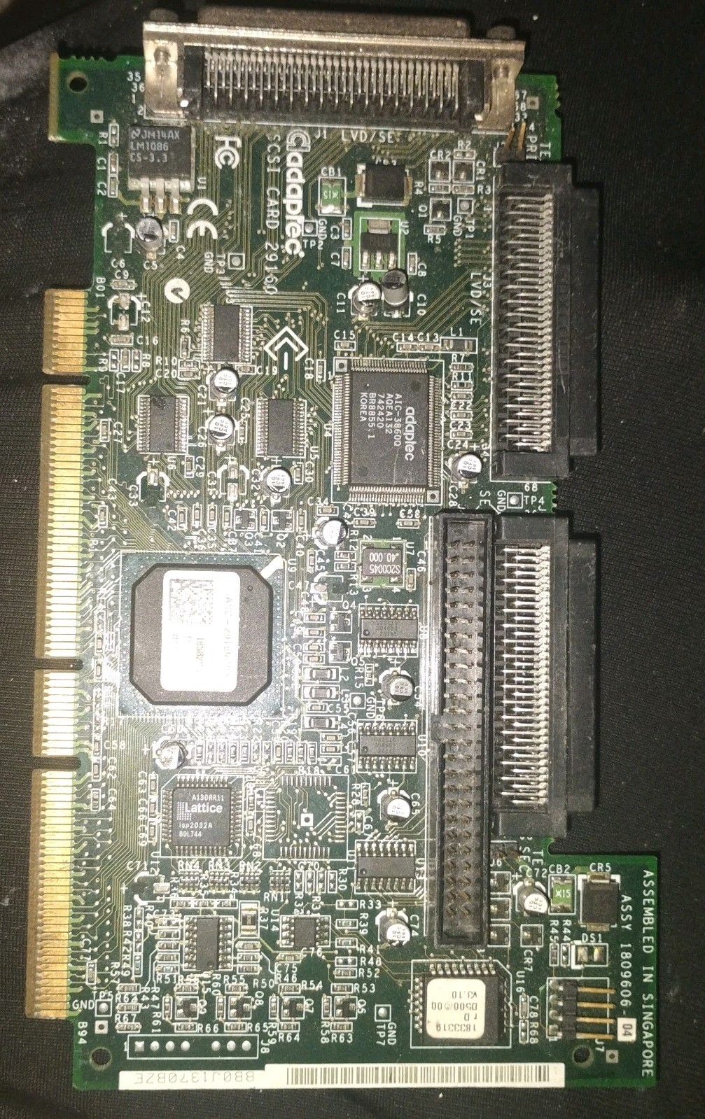 Adaptec SCSI Card 29160 PCI Ultra160 LVD/SE Controller AHA ASC  Genuine SCSI PCI