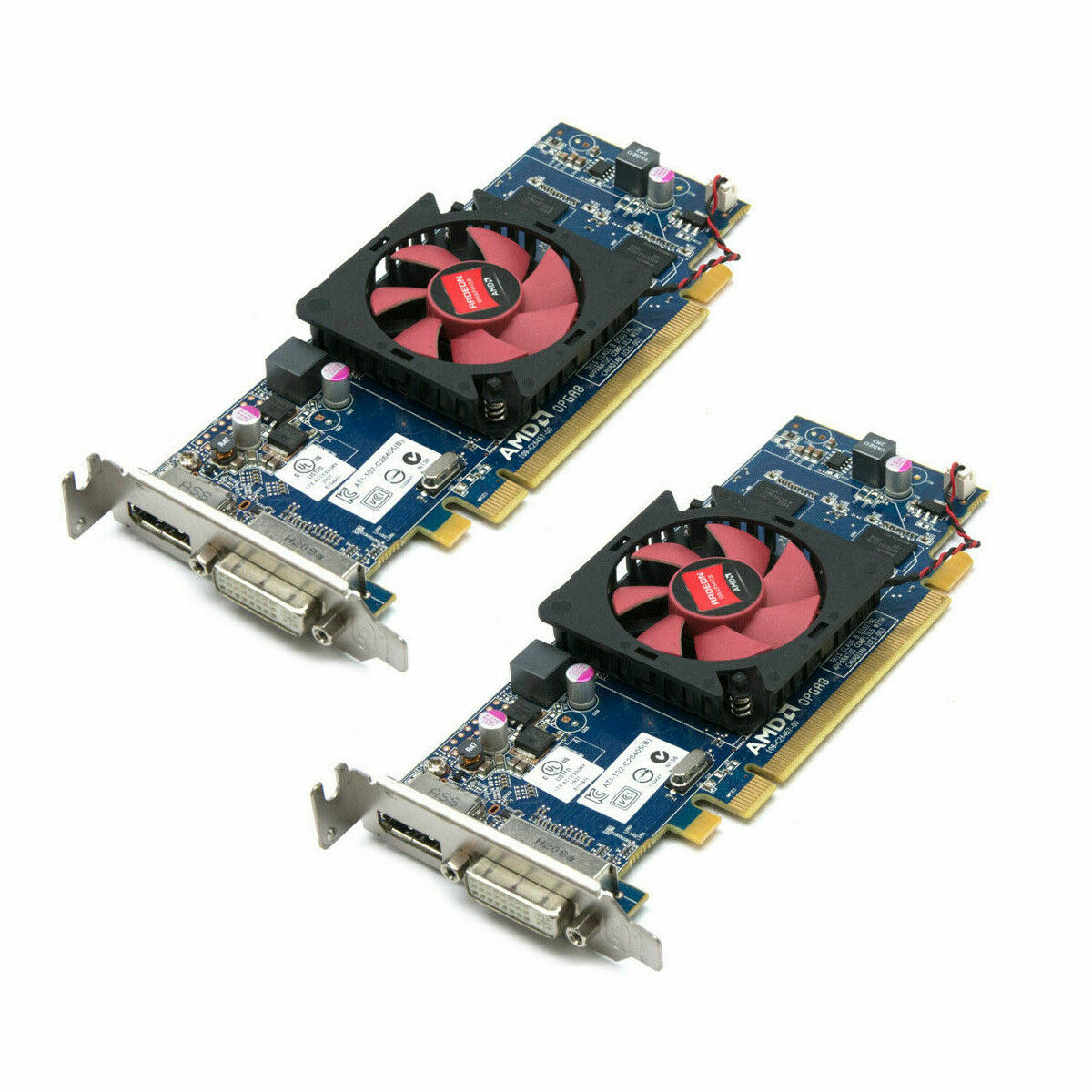 Lot of 2 AMD Radeon AMD Radeon HD 6450 1GB Video Card DVI+DP SFF