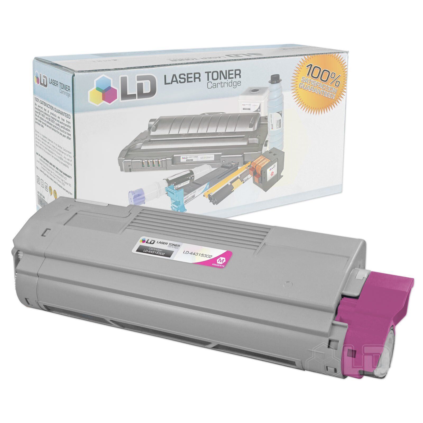 LD Compatible Okidata 44315302 Magenta Laser Toner Cartridge for OKI C610 Series