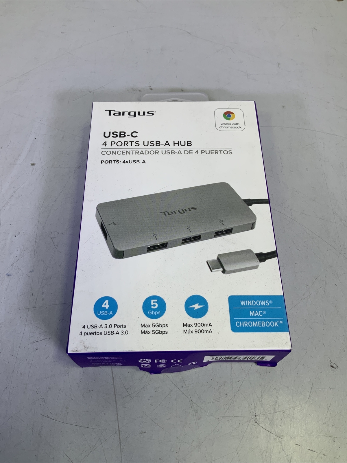 Targus ACH226BT USB-C To 4-Port USB-A Hub - NG D1A
