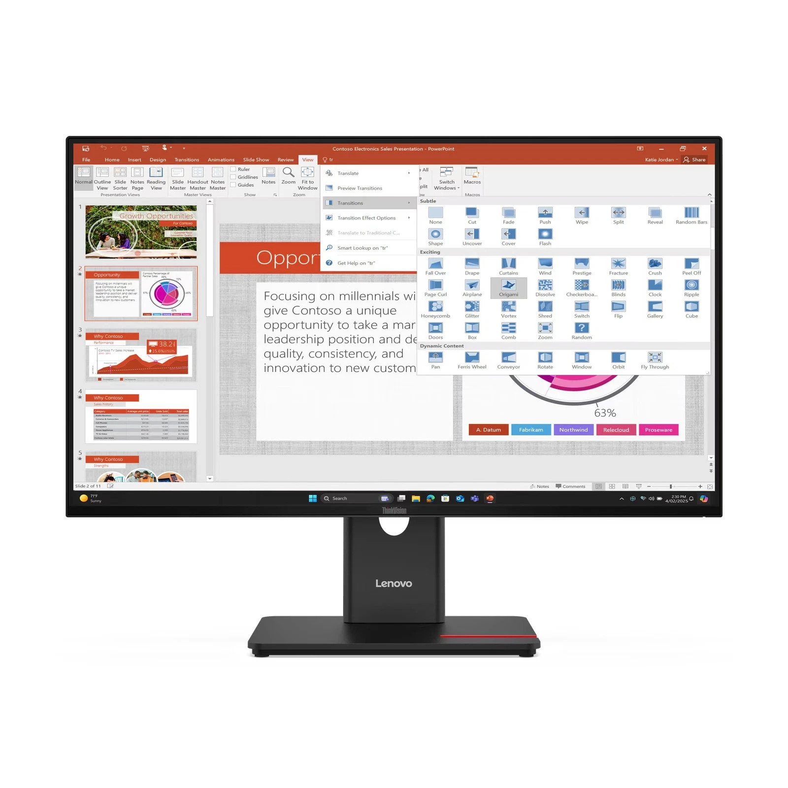 Lenovo ThinkVision T27-40 27 inch LCD Monitor
