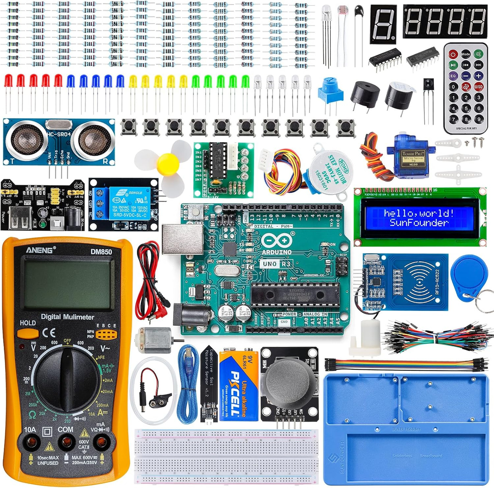 Inventor Lab Starter Kit with Arduino Uno R3 RoHS Compliant 34 Projects