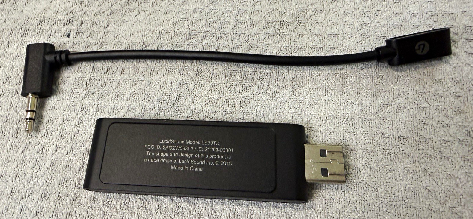 LucidSound LS30TX USB Bluetooth v4.1 Wireless Adapter Dongle 3.5mm Black