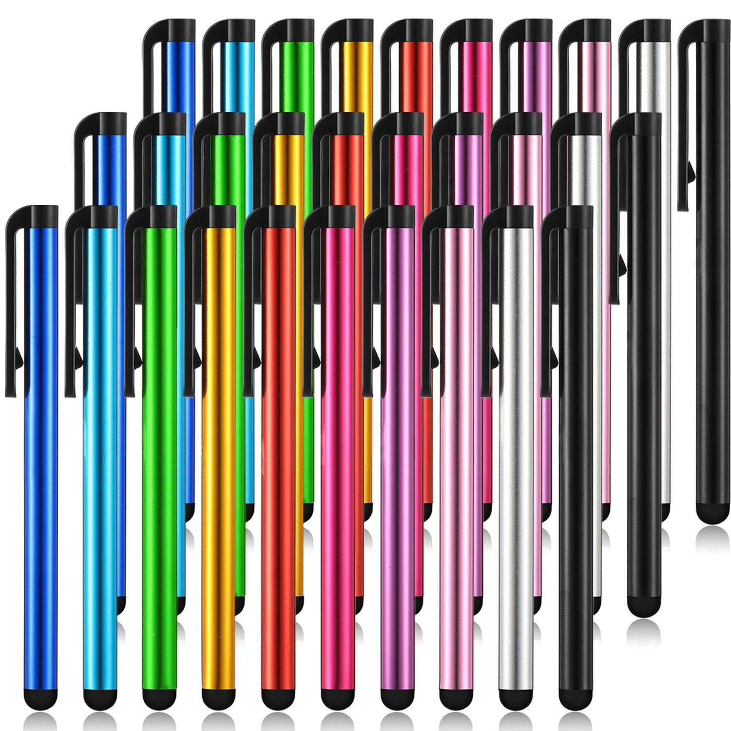 Outus 30 Pieces Stylus Pens for Touchscreen Capacitive Slim Multicolour