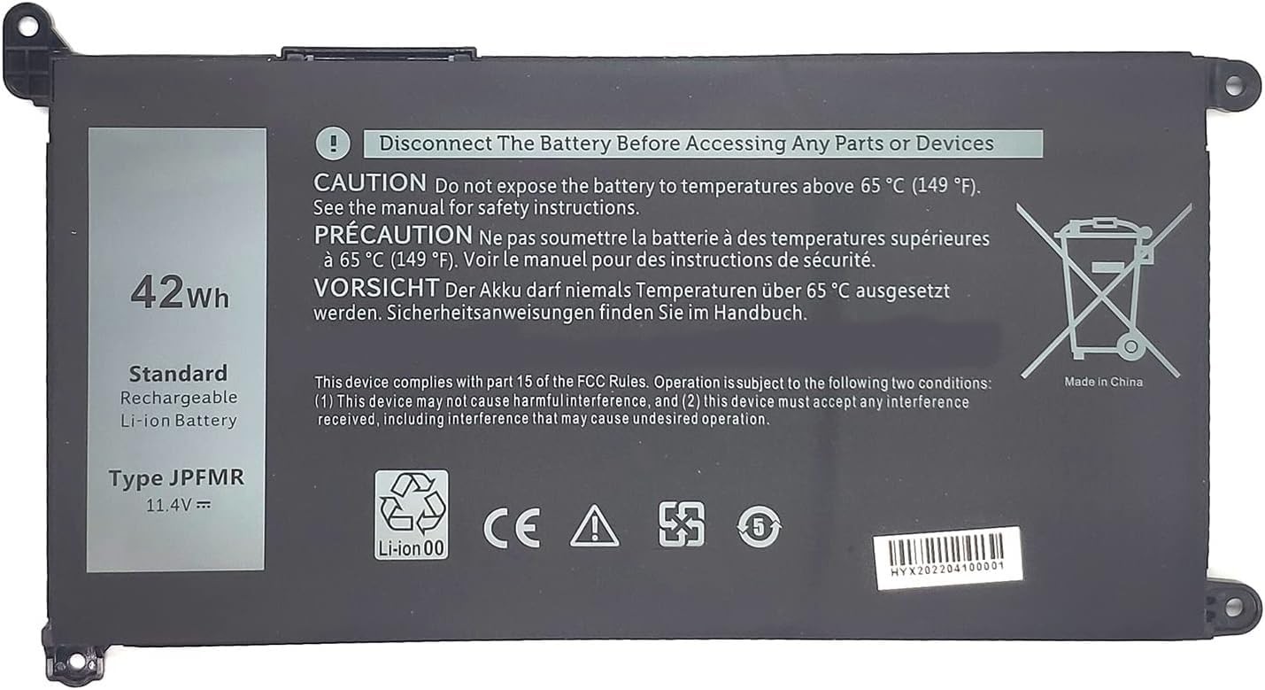 Jpfmr Laptop Battery Compatible with Dell Chromebook 3400 3100 2 in 1 5488 5493