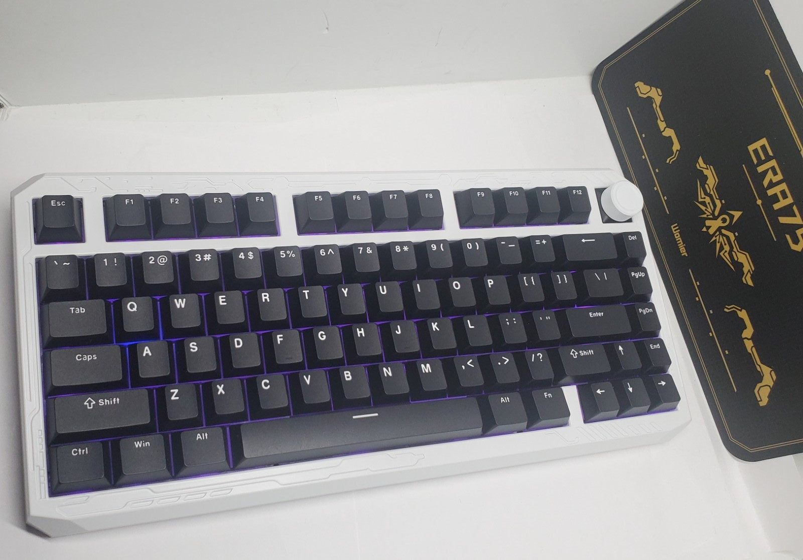 Womier ERA75 75% Wireless Mechanical Keyboard with VIA/QMK Knob Full Aluminum Cu