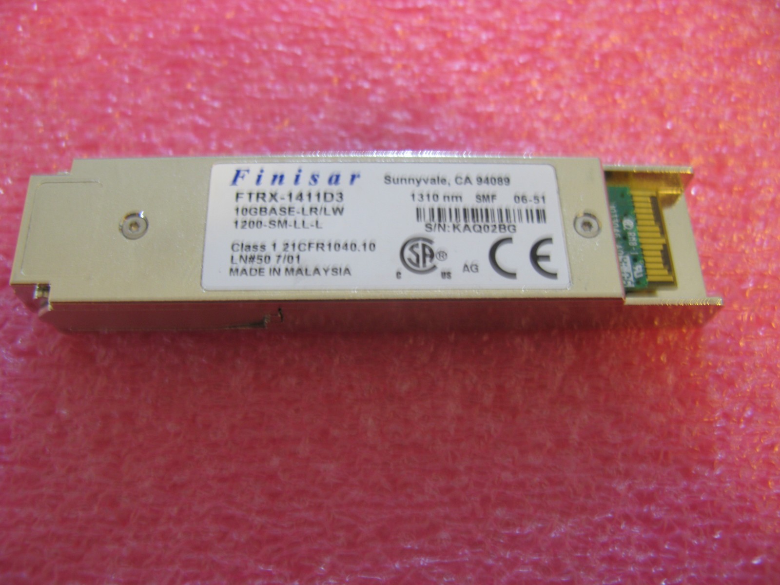 Finisar FTRX-1411D3 10BASE-LR/LW 1200-SM-LL-L - RL3609