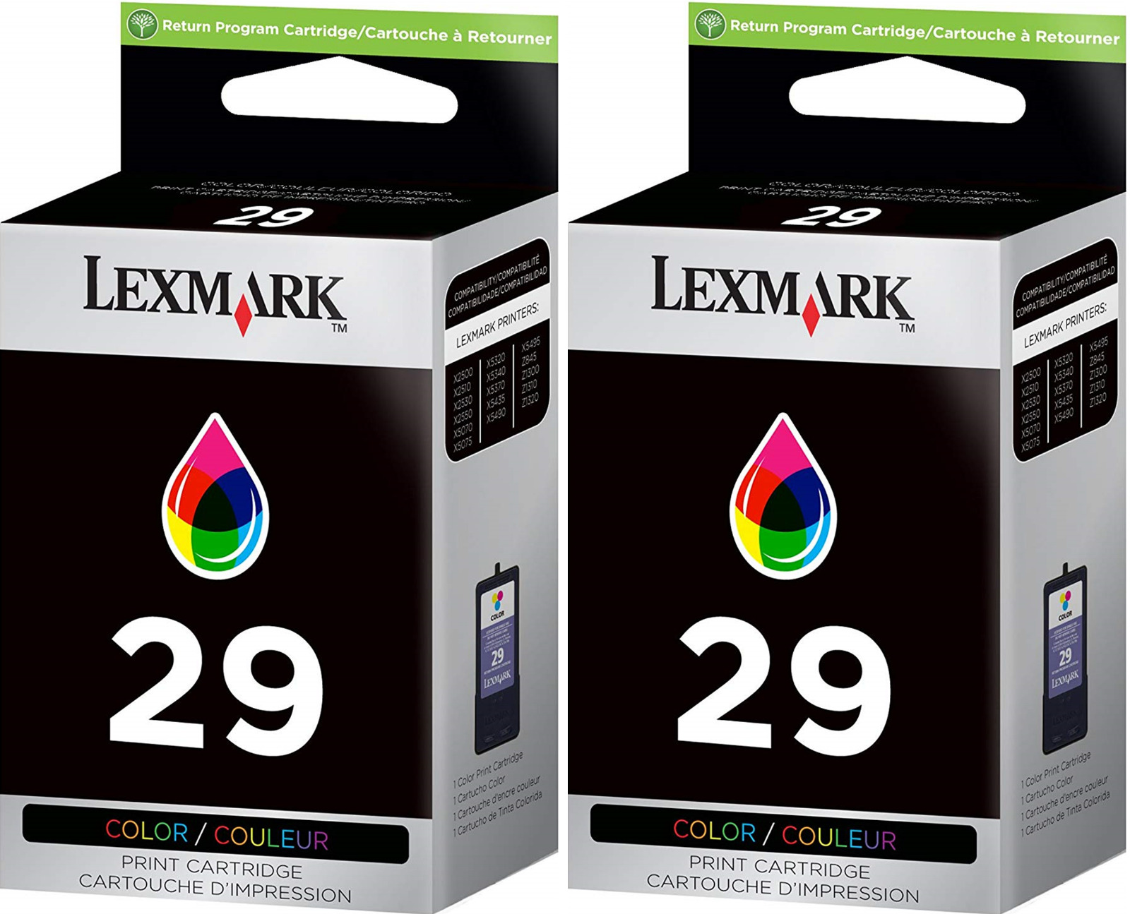 New Genuine Lexmark 29 2PK Ink Cartridges X Series X5075 X2500 Z Series Z1310