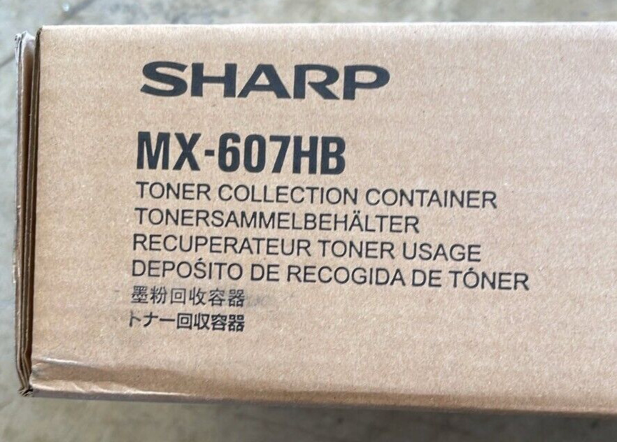 Sharp MX607HB Genuine Waste Toner Container Brand New In Box