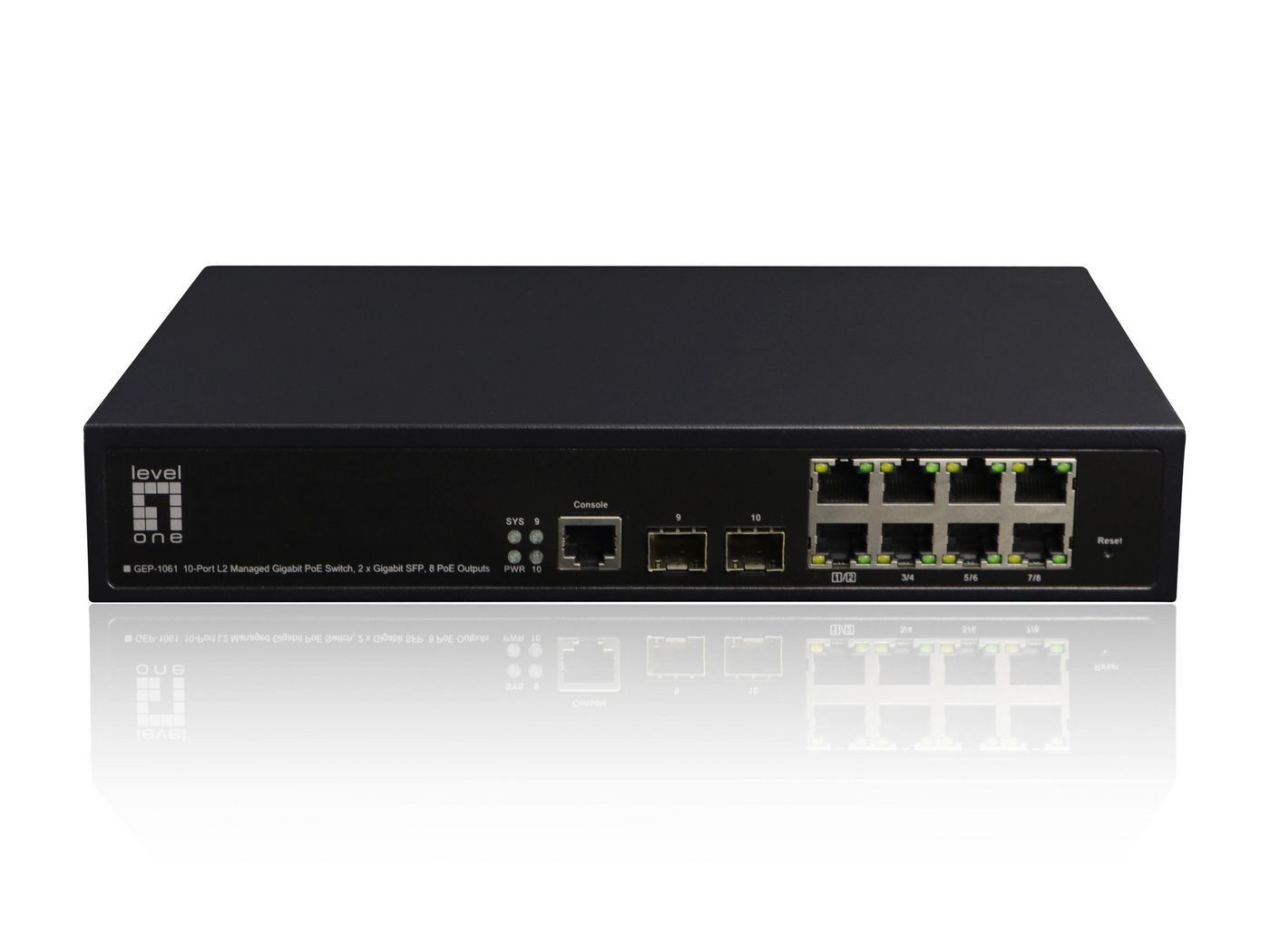 LevelOne GEP-1061 10-PORT L2 MNG GB POE SWITCH GEP-1061, Managed, L2, Gigabi ~E~