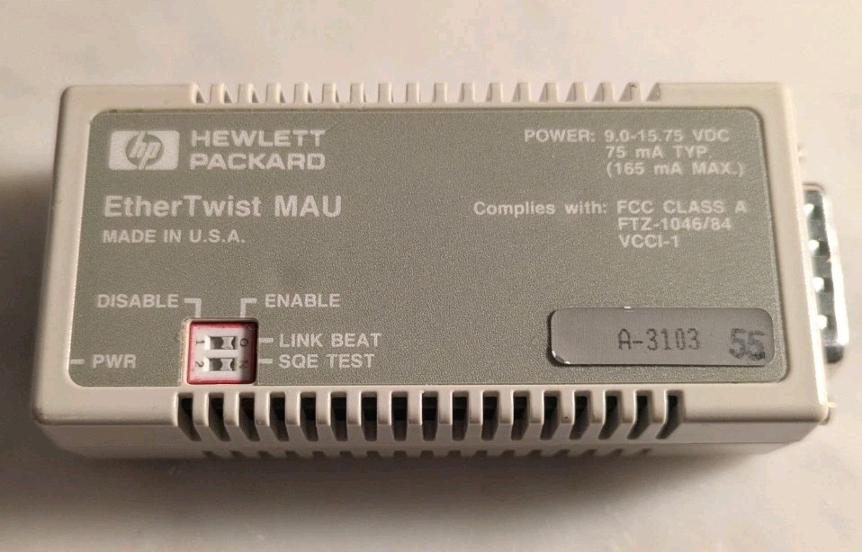 HP 28685A EtherTwist 10Base-T AUI to RJ-45 Transceiver MAU