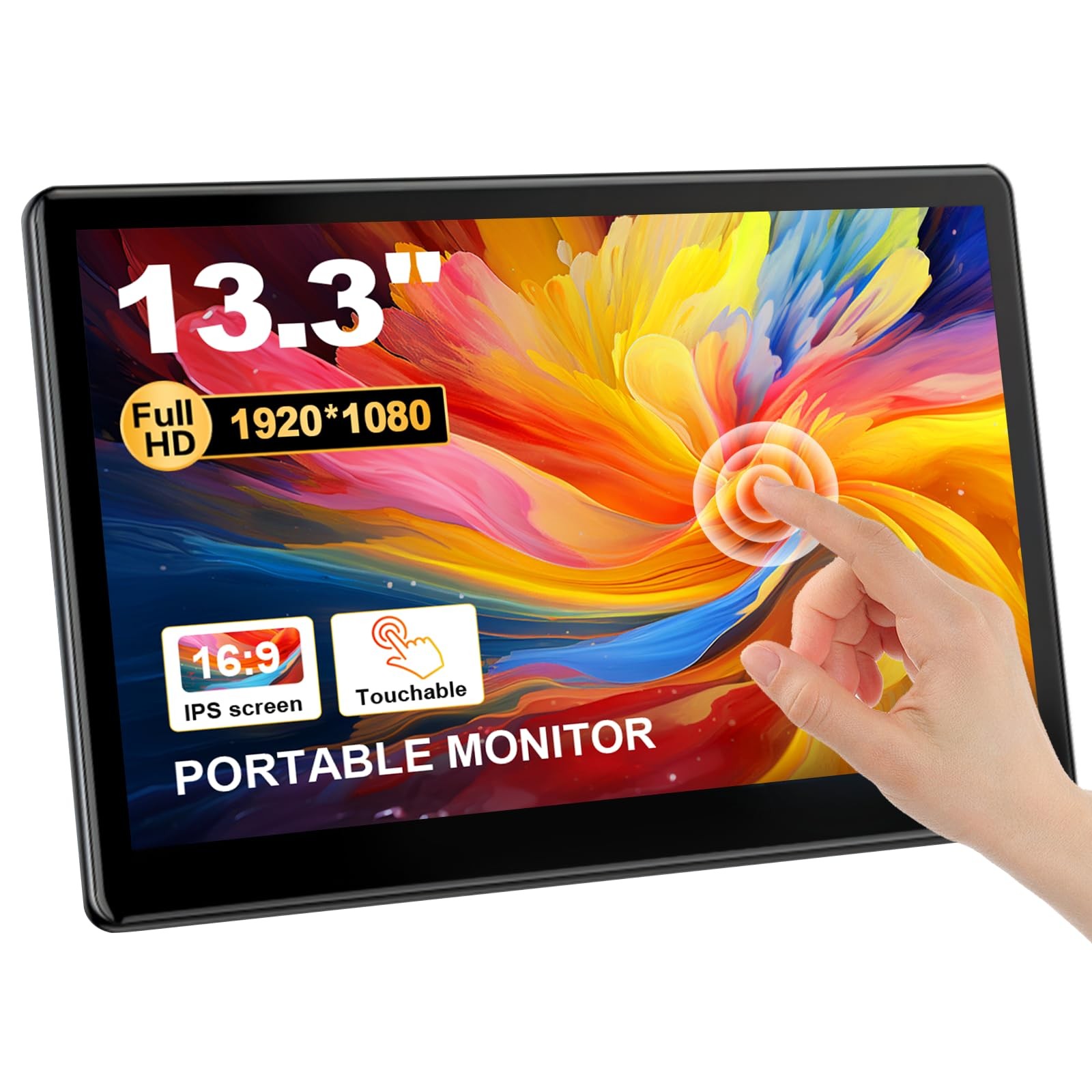 13.3 Inch FHD 1080P IPS Industrial Touchscreen Monitor, HDMI VESA Mountable |...