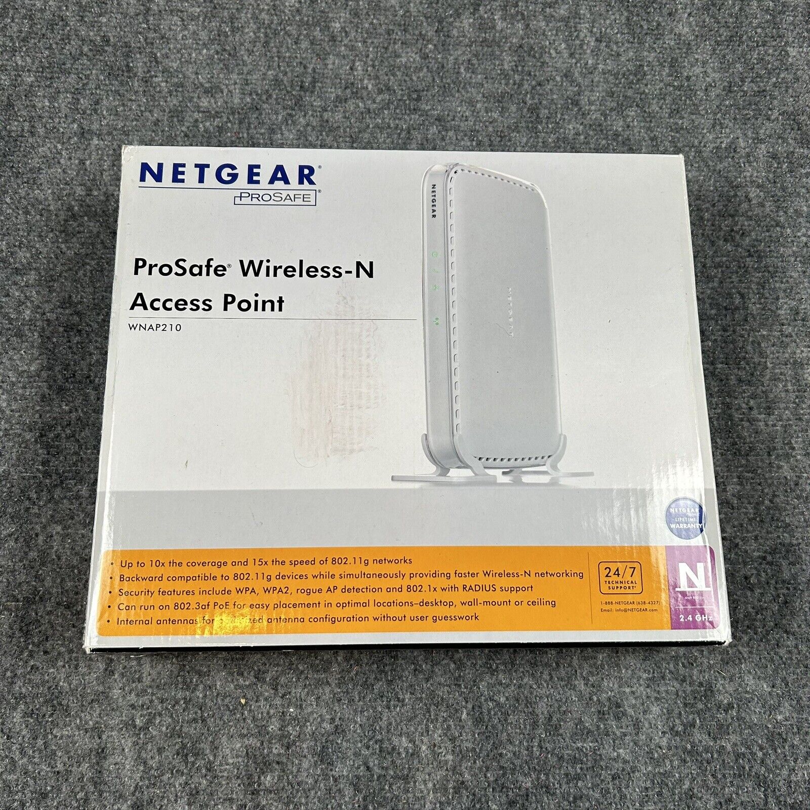 NETGEAR ProSafe Wireless-N Access Point WNAP210-100NAS  Open Box