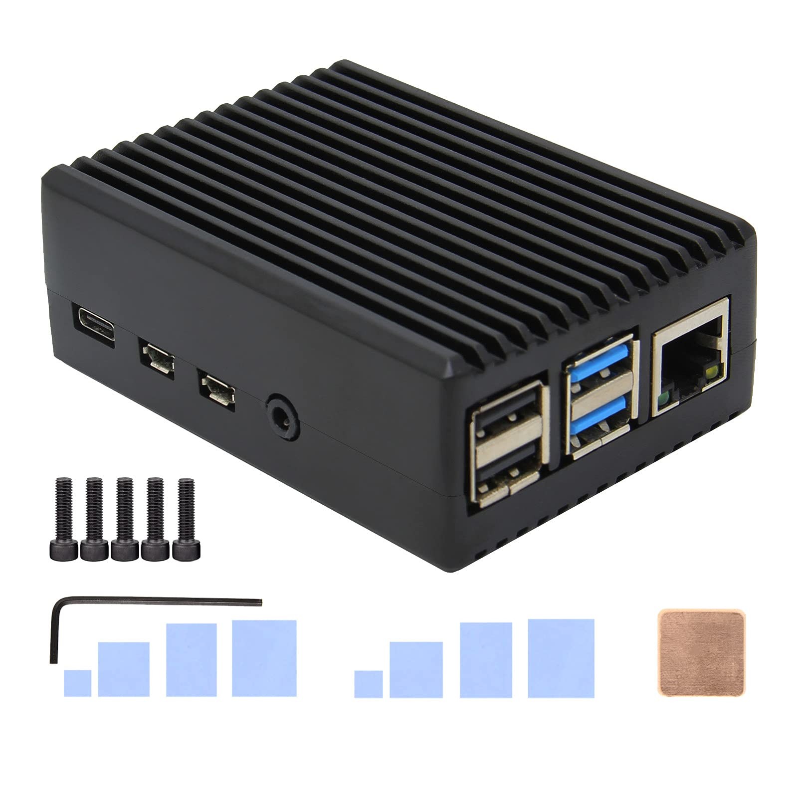 for Raspberry Pi 4 Aluminum Case, Heavy Duty Passive Cooling Metal Case/Housing