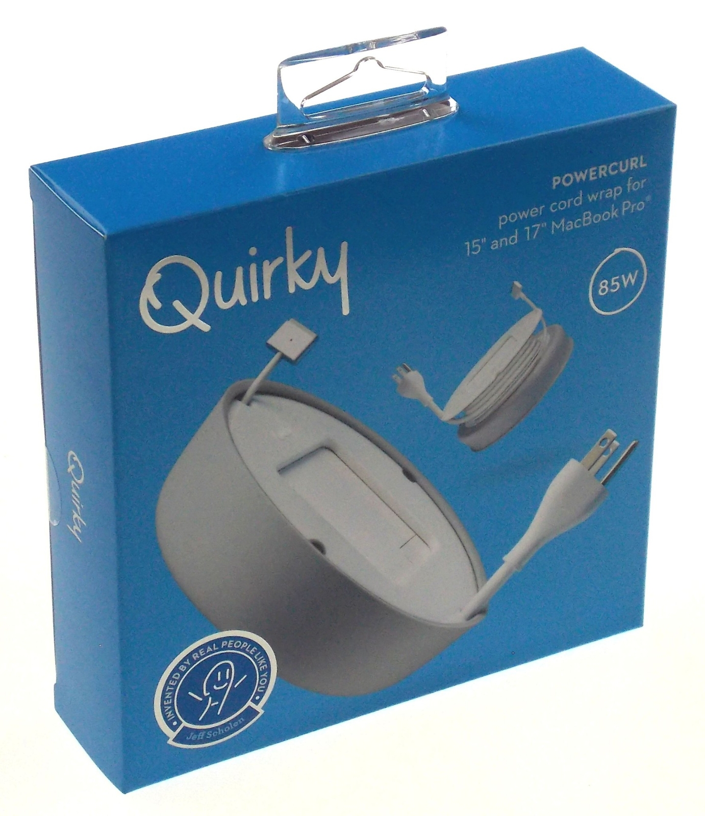 Quirky Powercurl Power Cord Wrap Gray Macbook Air Tangle Free Neat Portable