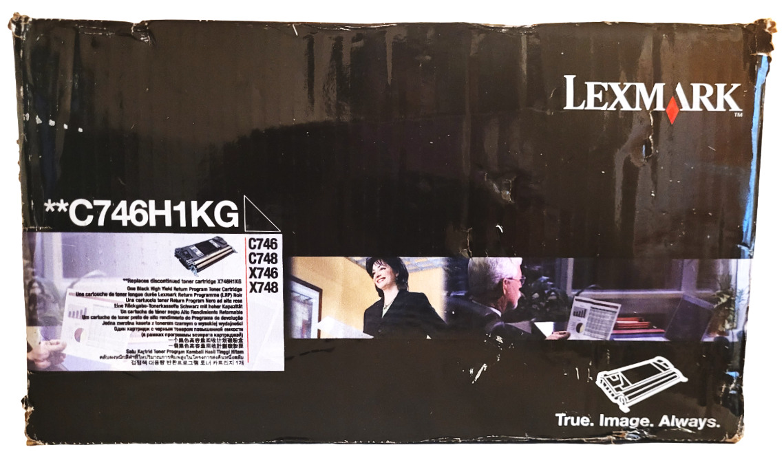 Lexmark C746H1KG Black High Yield Toner Cartridge New with Deformed Box
