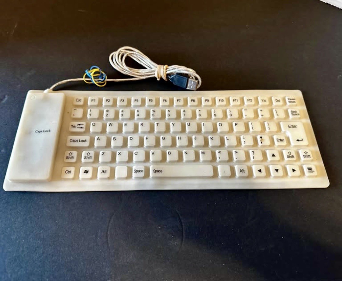Portable 85Key Keyboard Silicone Waterproof Soft Flexible Foldable for Laptop PC