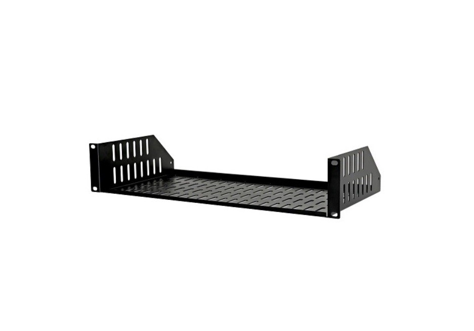Strong SR-SHELF-FIXED-2U Fixed Rack Shelf, Standard Depth, 2U, Steel, Black