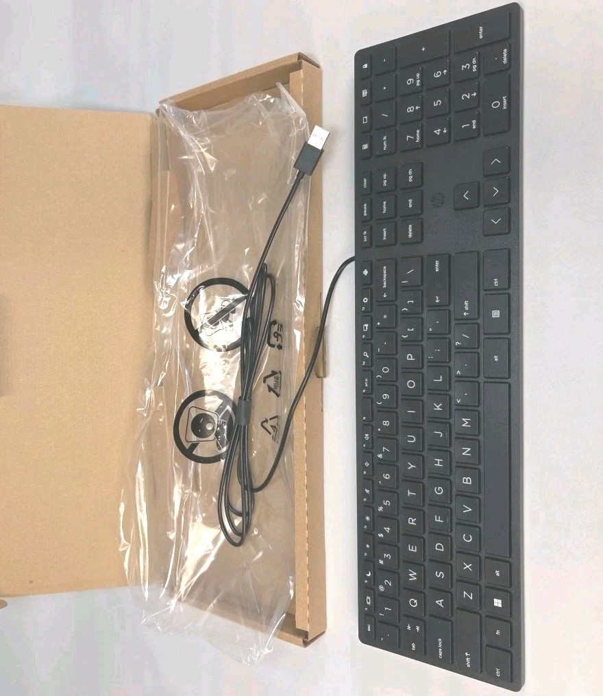 HP L96909-001 Halley Wired USB Slim Keyboard. 