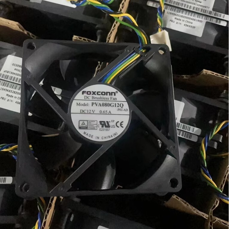 FOXCONN PVA080G12R 8025 12V 0.65A PWM 4-Pin FOR Cpu Cooling Fan