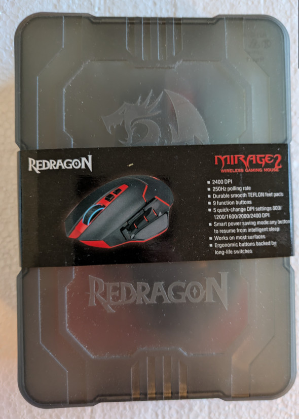 Redragon Mirage2, M690-1, Wireless Gaming Mouse,  2400 DPI, Black and Red, NEW