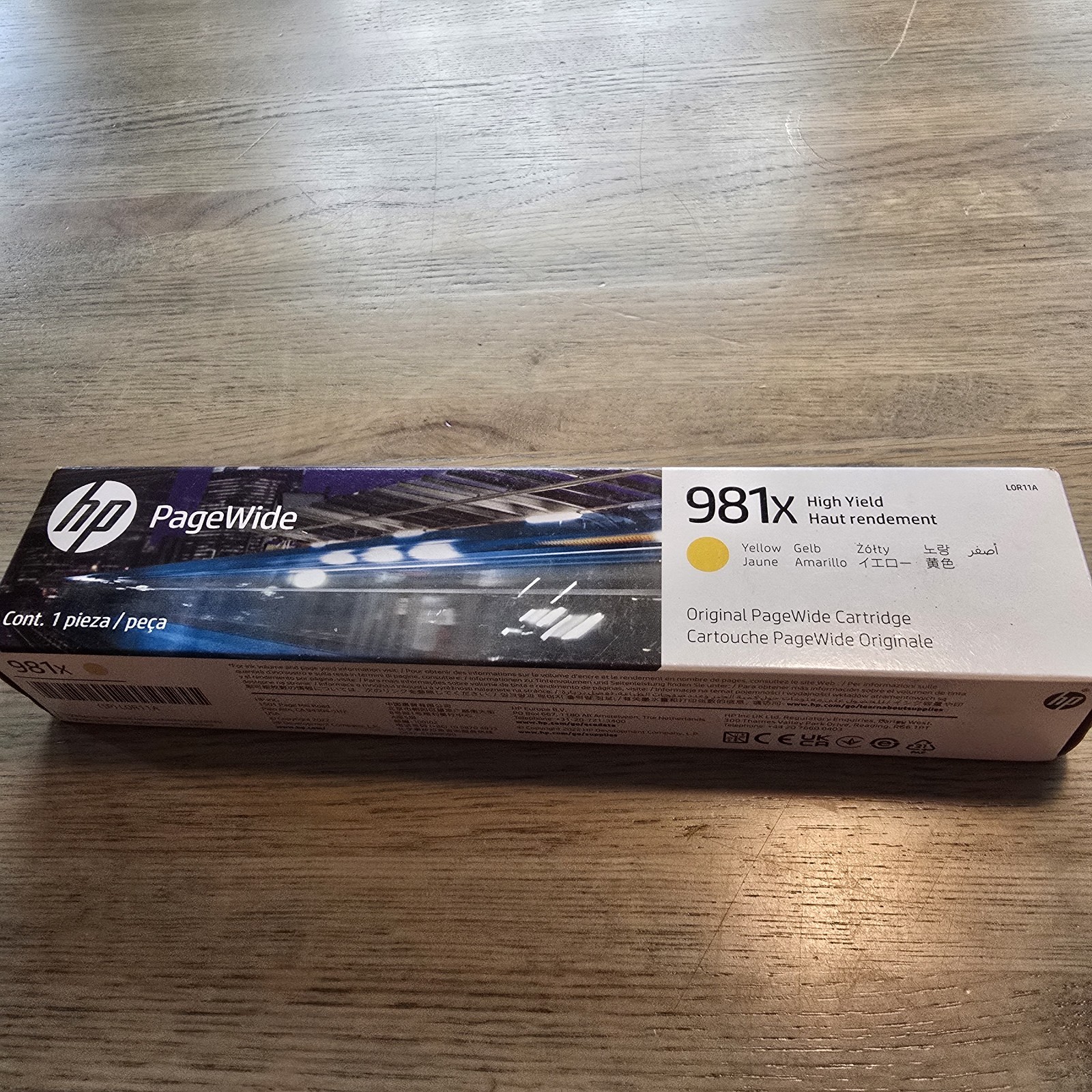 HP 981X High Yield Yellow Original Cartridge, L0R11A exp date August 2027
