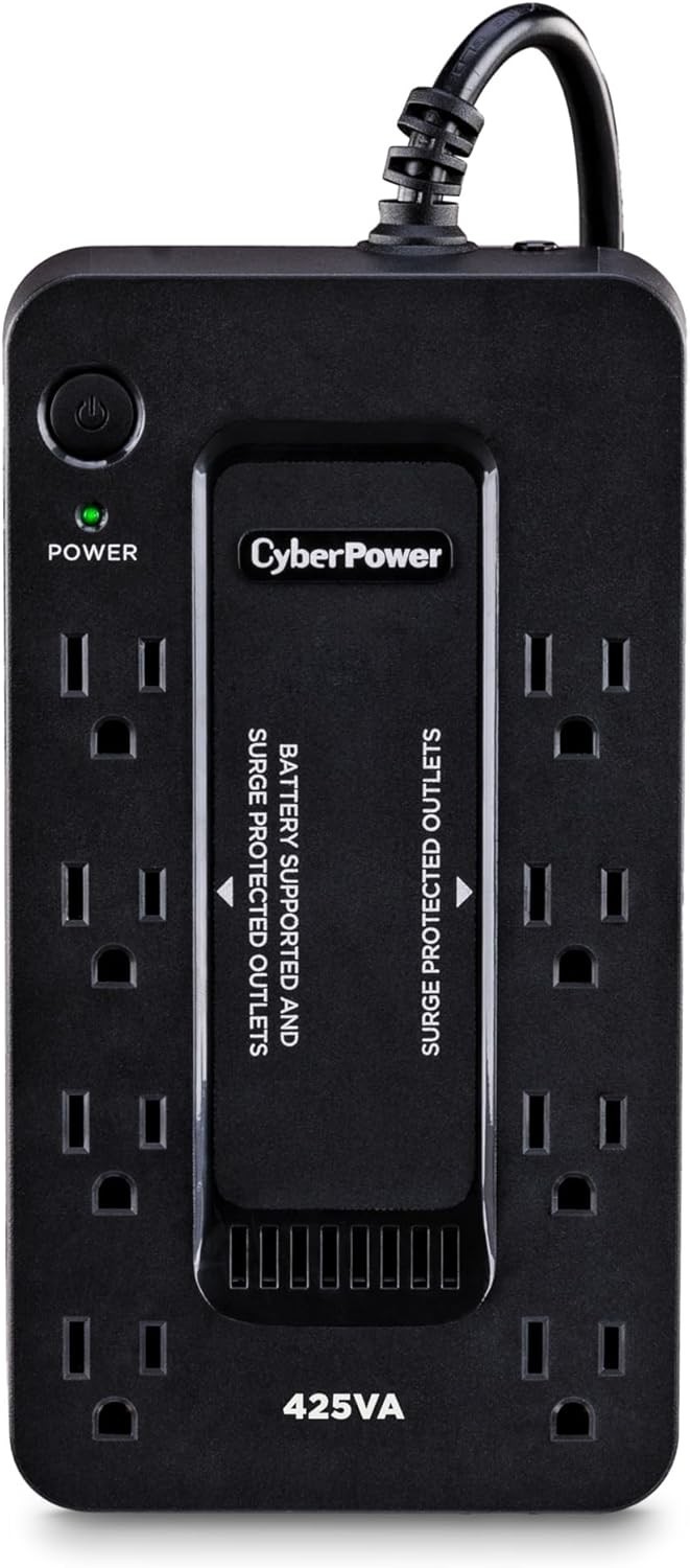 ST425 Standby UPS Battery Backup & Surge Protector 425VA/260W 8 Outlets Compact