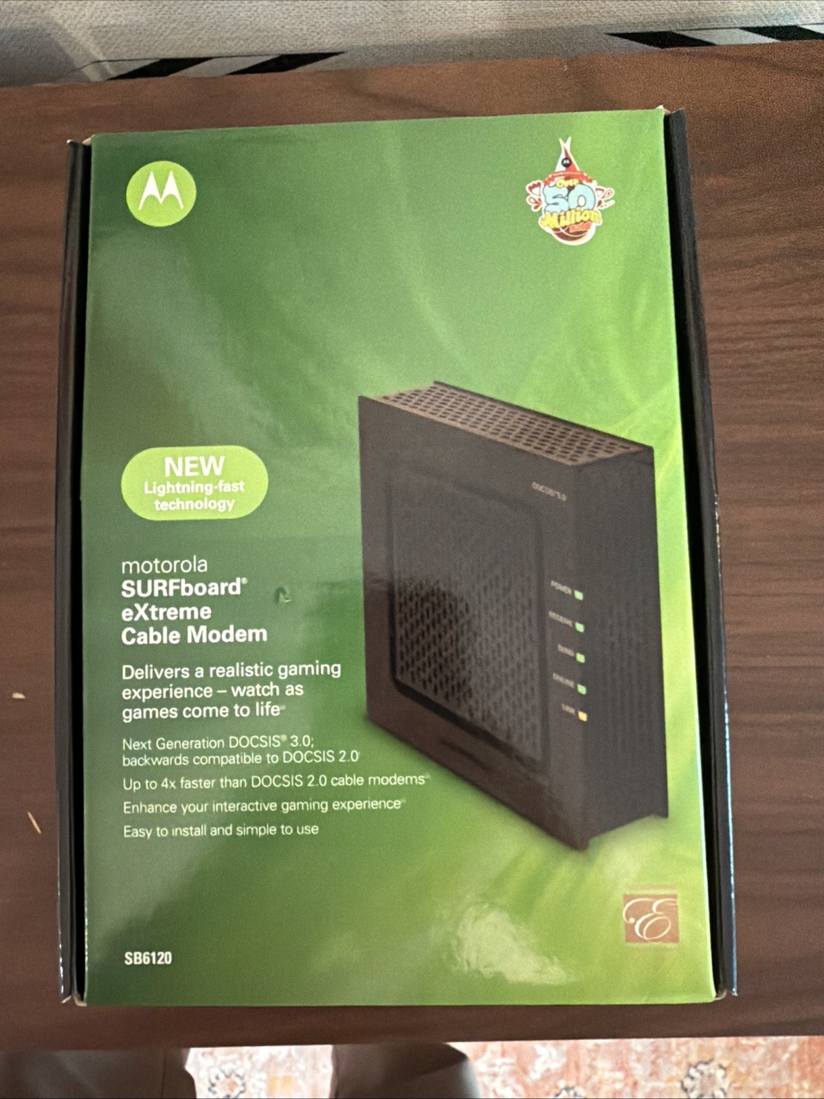 Motorola SURFboard SB6120 DOCSIS 3.0 Cable Modem Open Box 545101-011-00