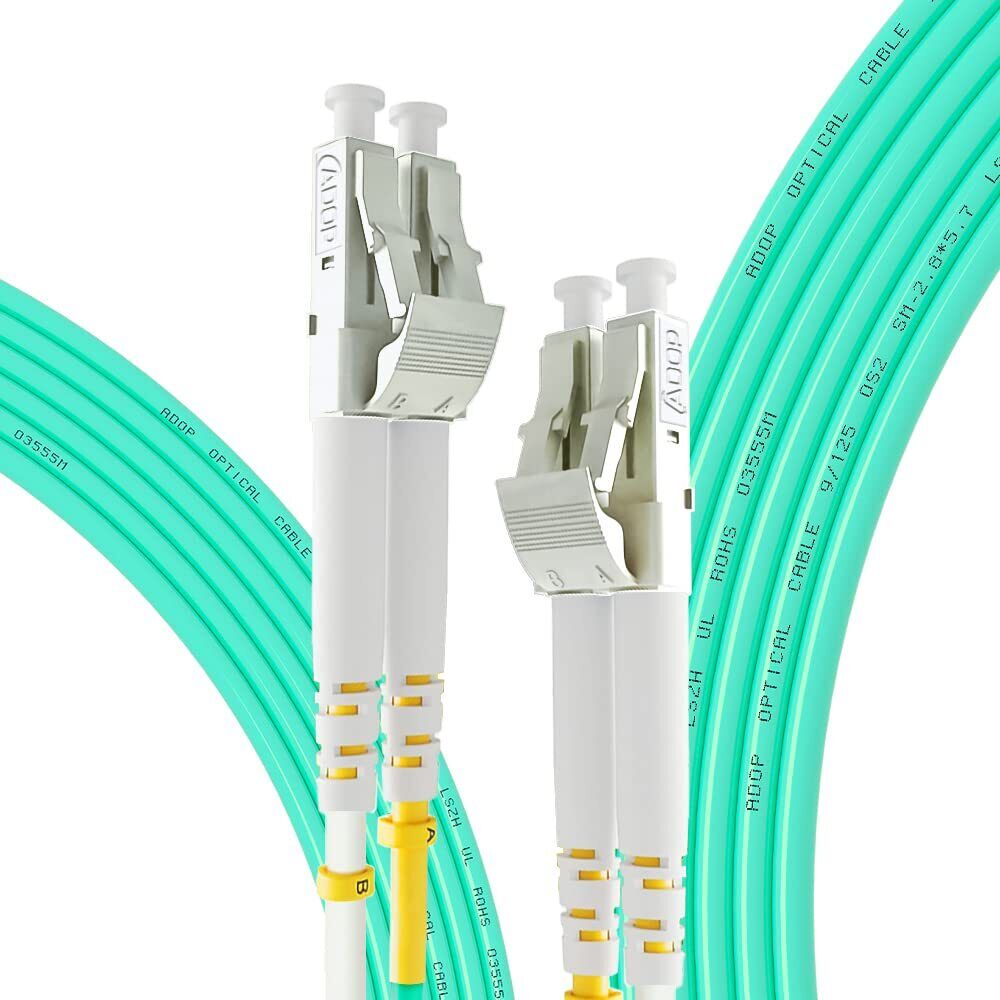 ADOP LC to LC OM4 Fiber Patch Cable, 40GB/100GB Fiber Optic Cables LSZH, 15 M...