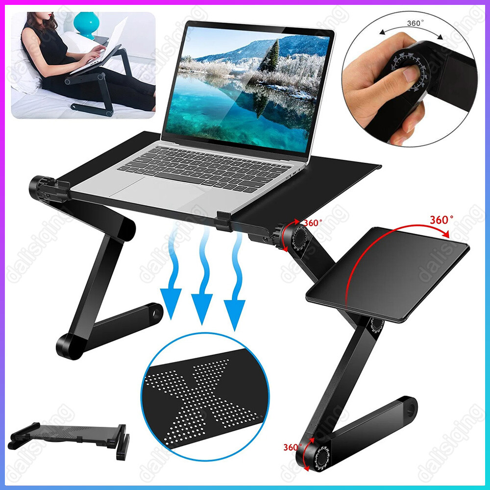 360° Adjustable Laptop Table Stand Lap Sofa Bed Tray Foldable PC Notebook Desk