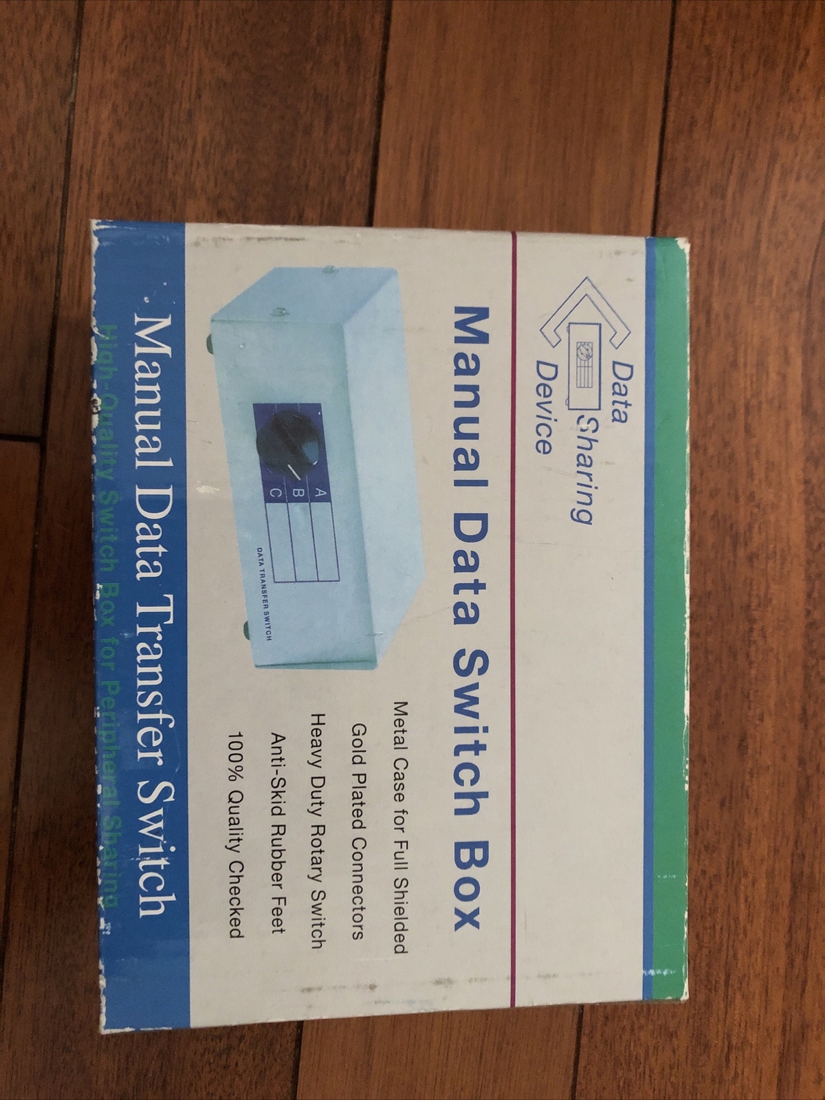 Manual Data Switch Box 2-way Rotary Dial Type RS232 Printer Mouse HDD DB9 DW-9AB