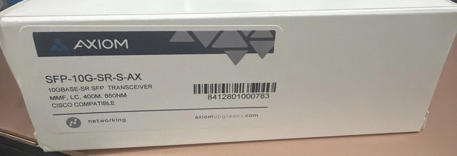 (Cisco compatible )Axiom SFP-10G-SR-S-AX 10GBASE-SR SFP MMF, LC, 400M, 850NM