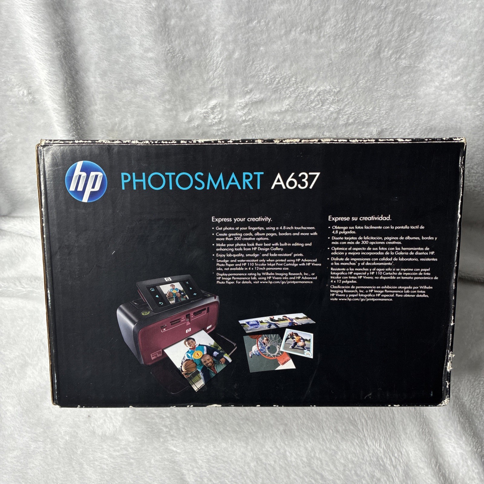 HP Photosmart A637 Compact Digital Photo Printer Portable 4x6