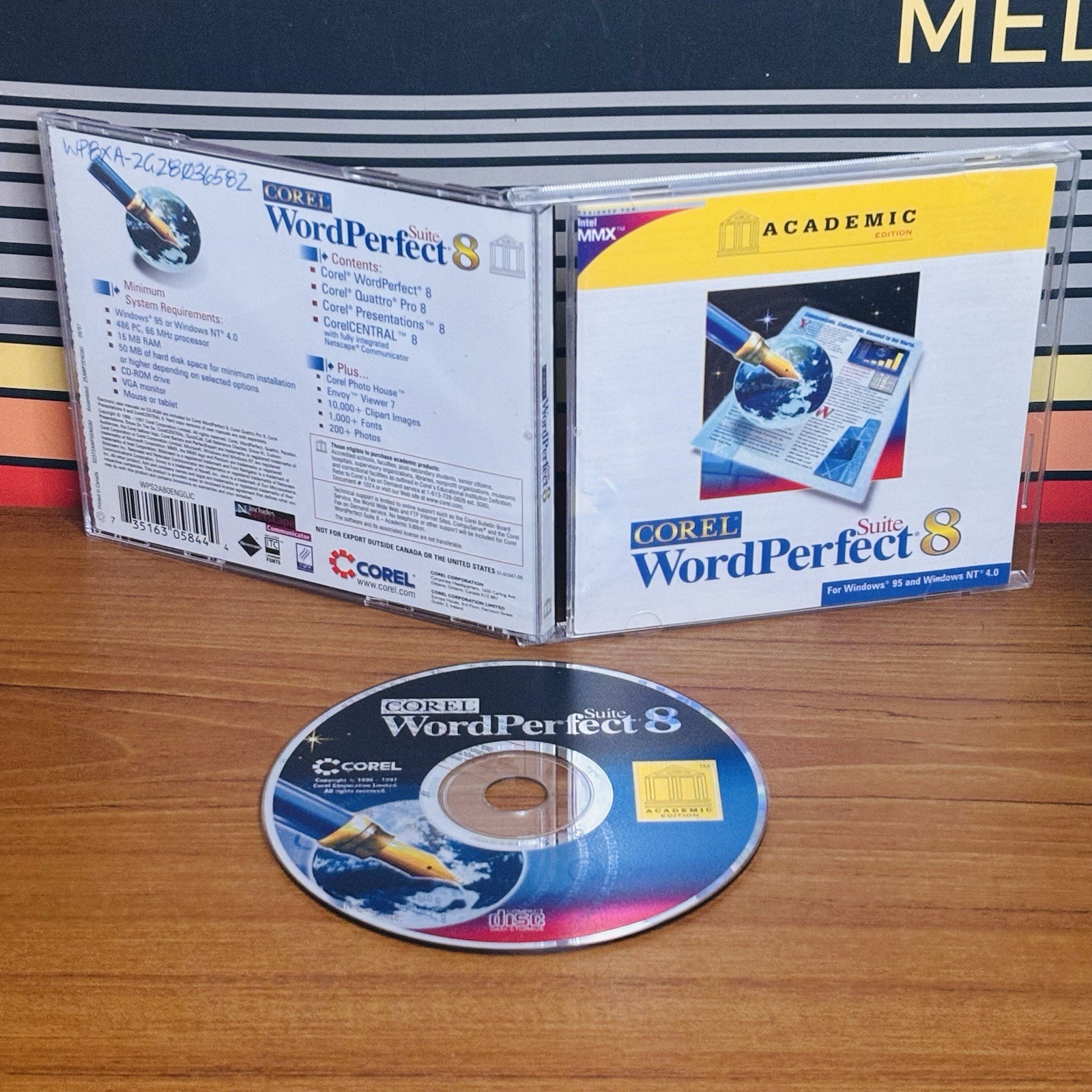 Corel Wordperfect Suite 8 Academic Edition For Windows 95 & NT 4.0 Software