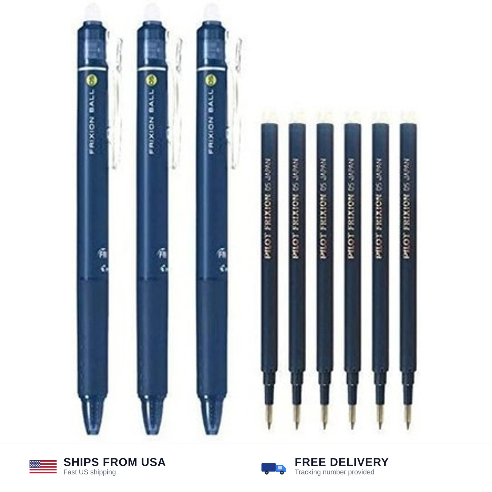 Pilot FriXion Ball Knock Retractable Erasable Gel Ink Pens, Extra Fine Point ...
