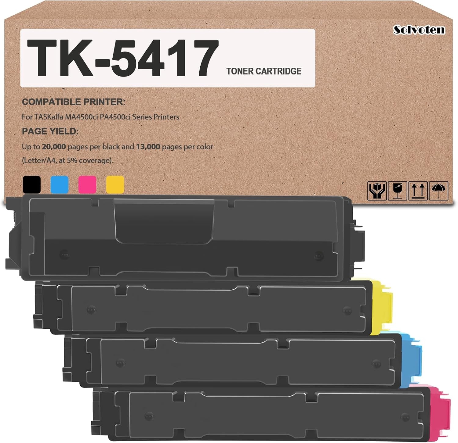 TK-5417 Toner Cartridge 4Pack Compatible with Kyocera TASKalfa MA4500ci/PA4500ci