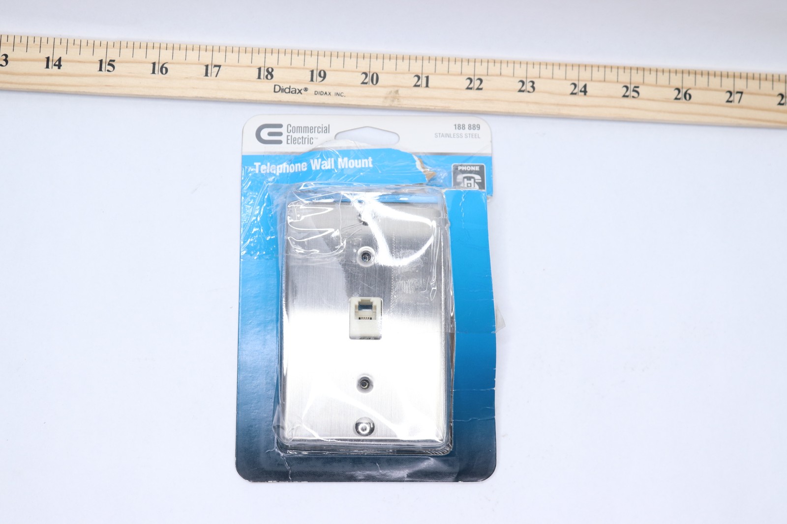 Commercial Electric 1-Line Phone Wall Mount Metallic 188 889