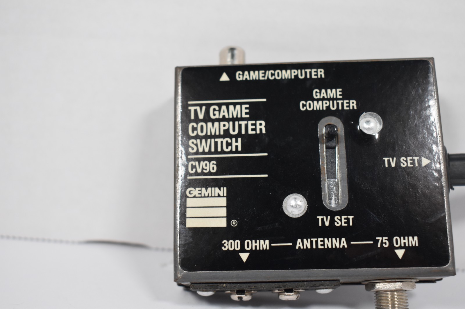 Vintage Gemini TV Game Computer Switch CV95/VG175 for Commodore, Mattel, Atari