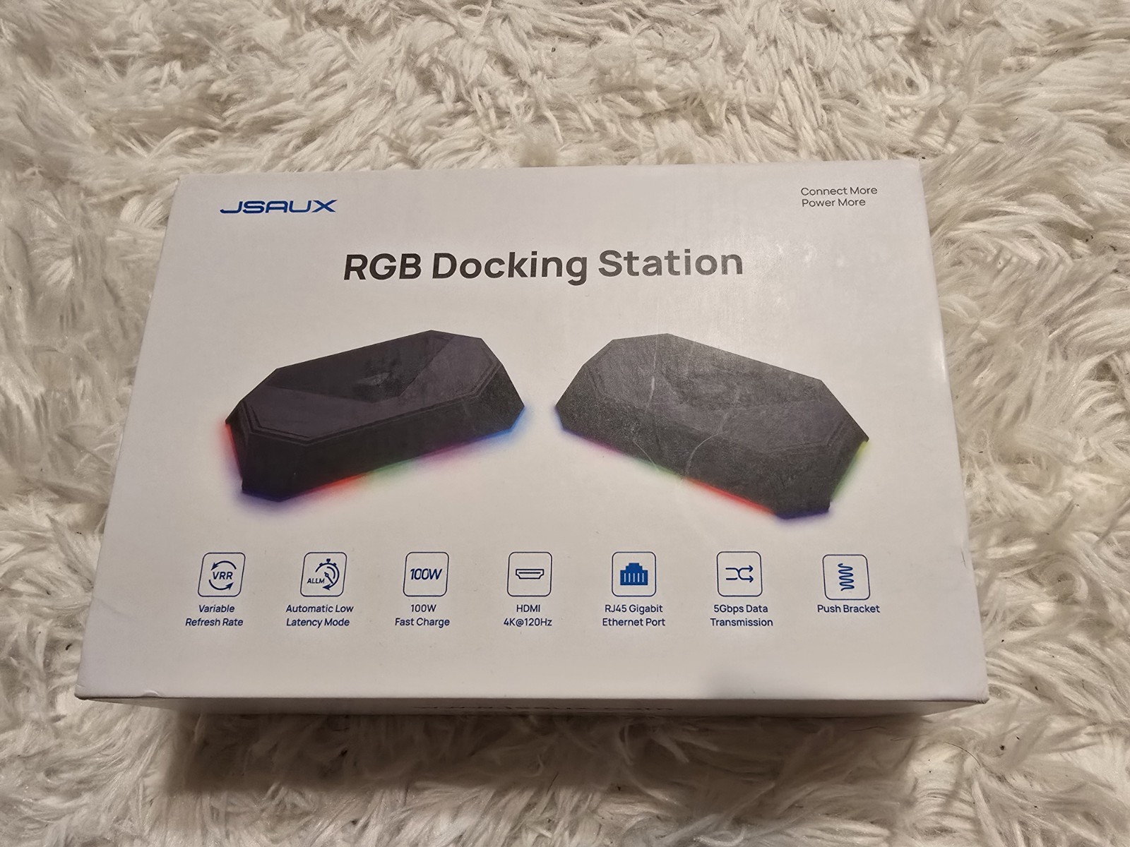 JSAUX RGB Docking Station Steam Deck OLED ROG Ally 12-in-1 USB-C 4K120Hz HB1201S